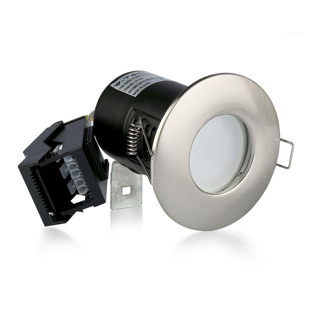 VT-702 GU10 FIRE RATED DOWNLIGHT FITTING IP65-CHROME