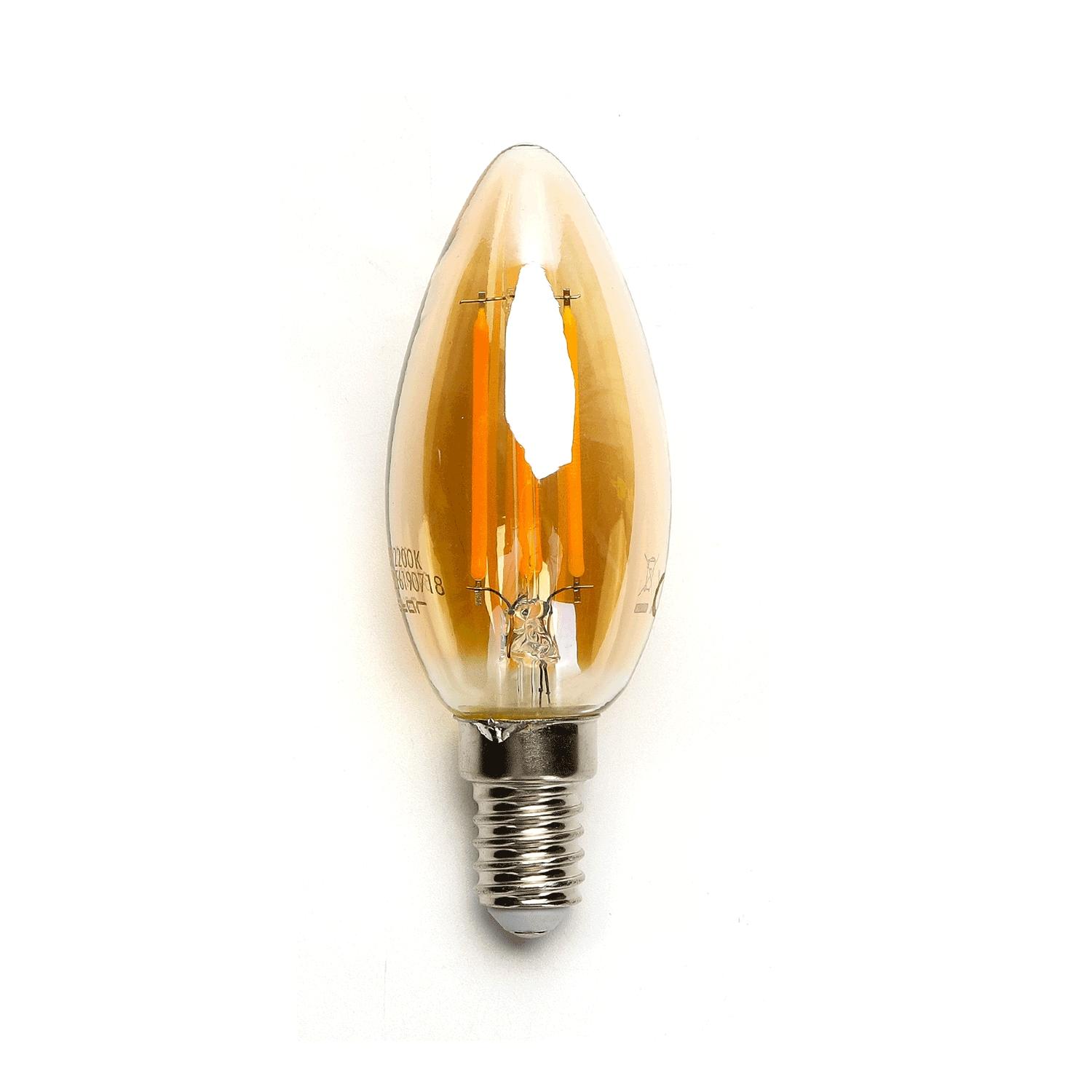 Żarówka LED Filament (Bursztynowa) C35 E14 6W