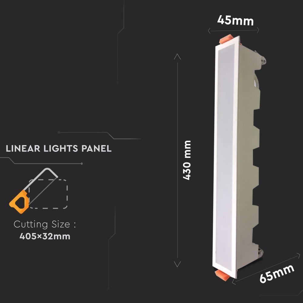 20W Panel LED Liniowy, Biały, Barwa:6400K, VTAC, SKU 6406