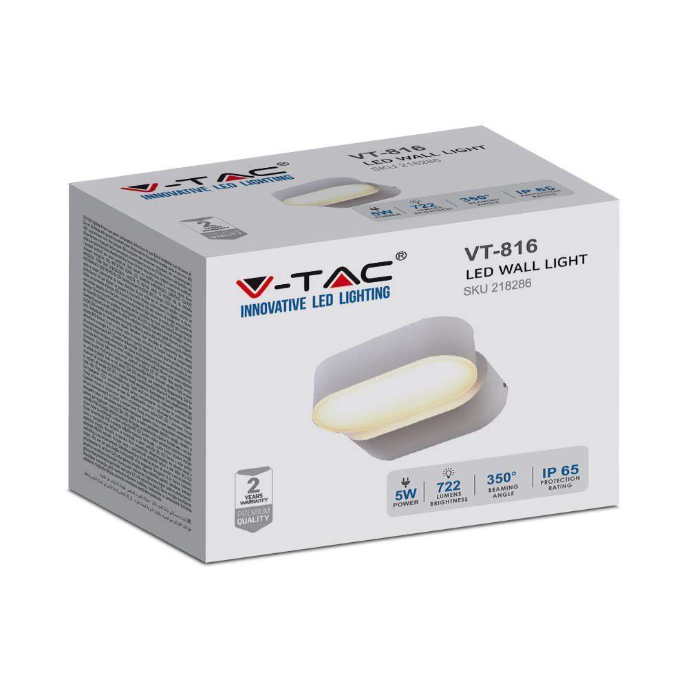 VT-816 5W LED WALL LIGHT 3000K WHITE BODY