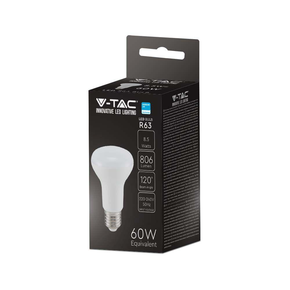 VT-263 8.5W R63 LED BULB SAMSUNG CHIP 4000K E27