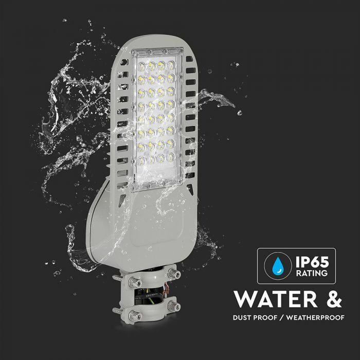 50W Lampa uliczna LED Slim, Chip SAMSUNG, Barwa:6500K, Wydajność: 135lm/w, VTAC, SKU 21959