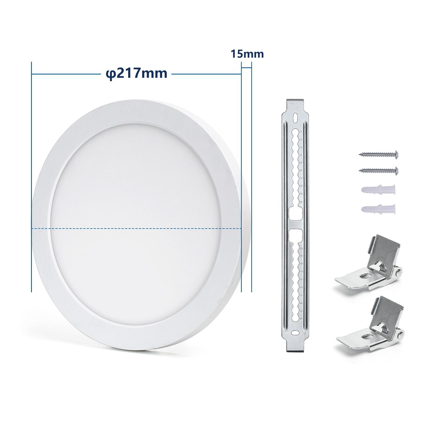 E6 LED Round Downlight 18W Adjustable Size and Color Temperature