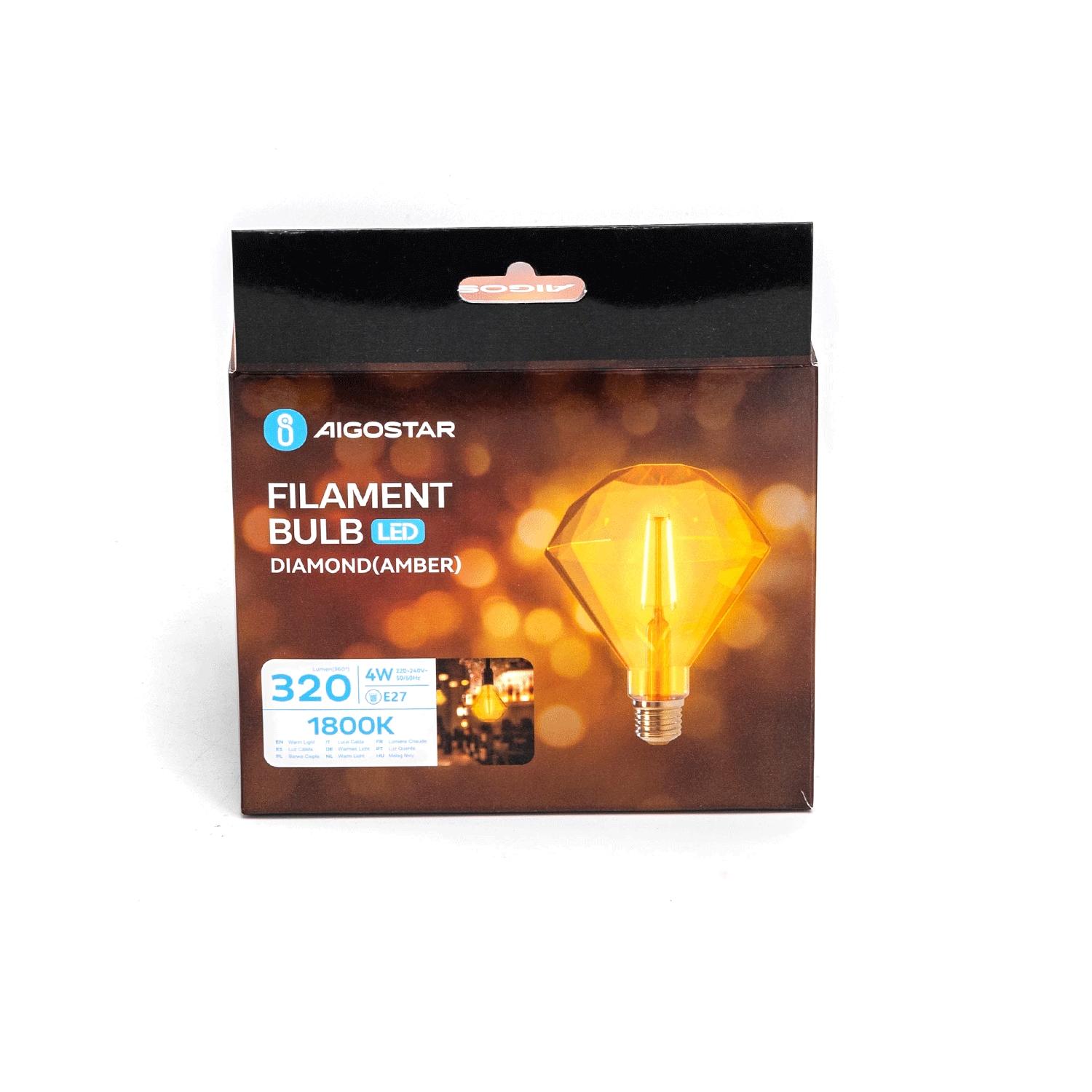 LED Filament Bulb (Diamond) E27 4W