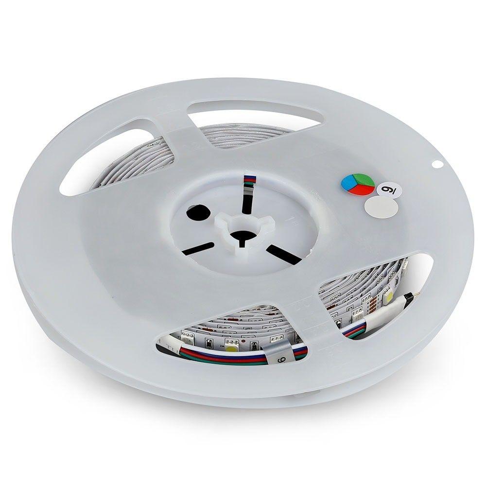 VT-5050 60 10W/M LED STRIP KIT(BS PLUG)COMPATIBLE WITH ALEXA & GOOGLE HOME RGB+W IP20- (5M/ROLL)(PRICE PER M)