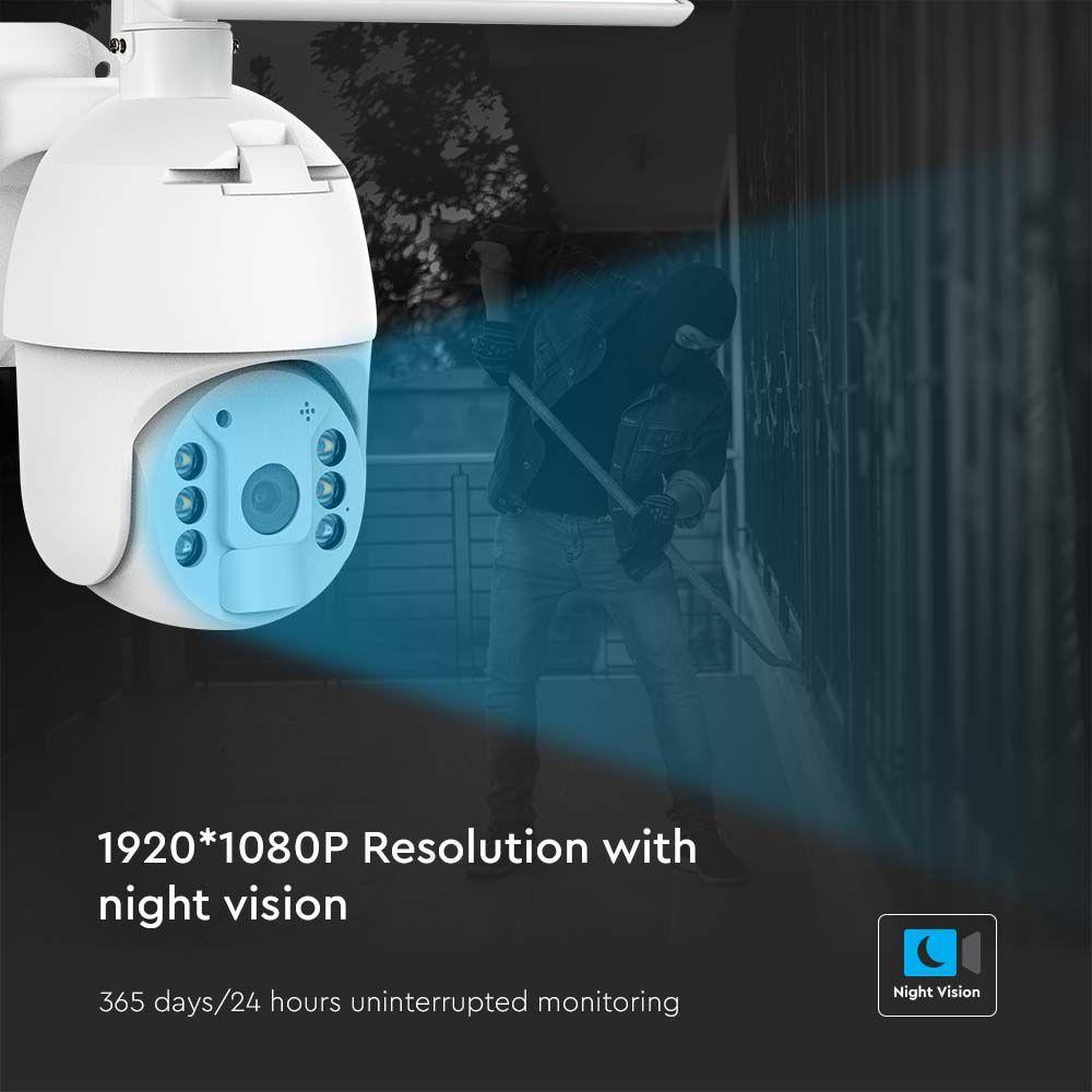 VT-11024 WiFi HD SMART SOLAR ENERGY PTZ CAMERA SENSOR WHITE BODY