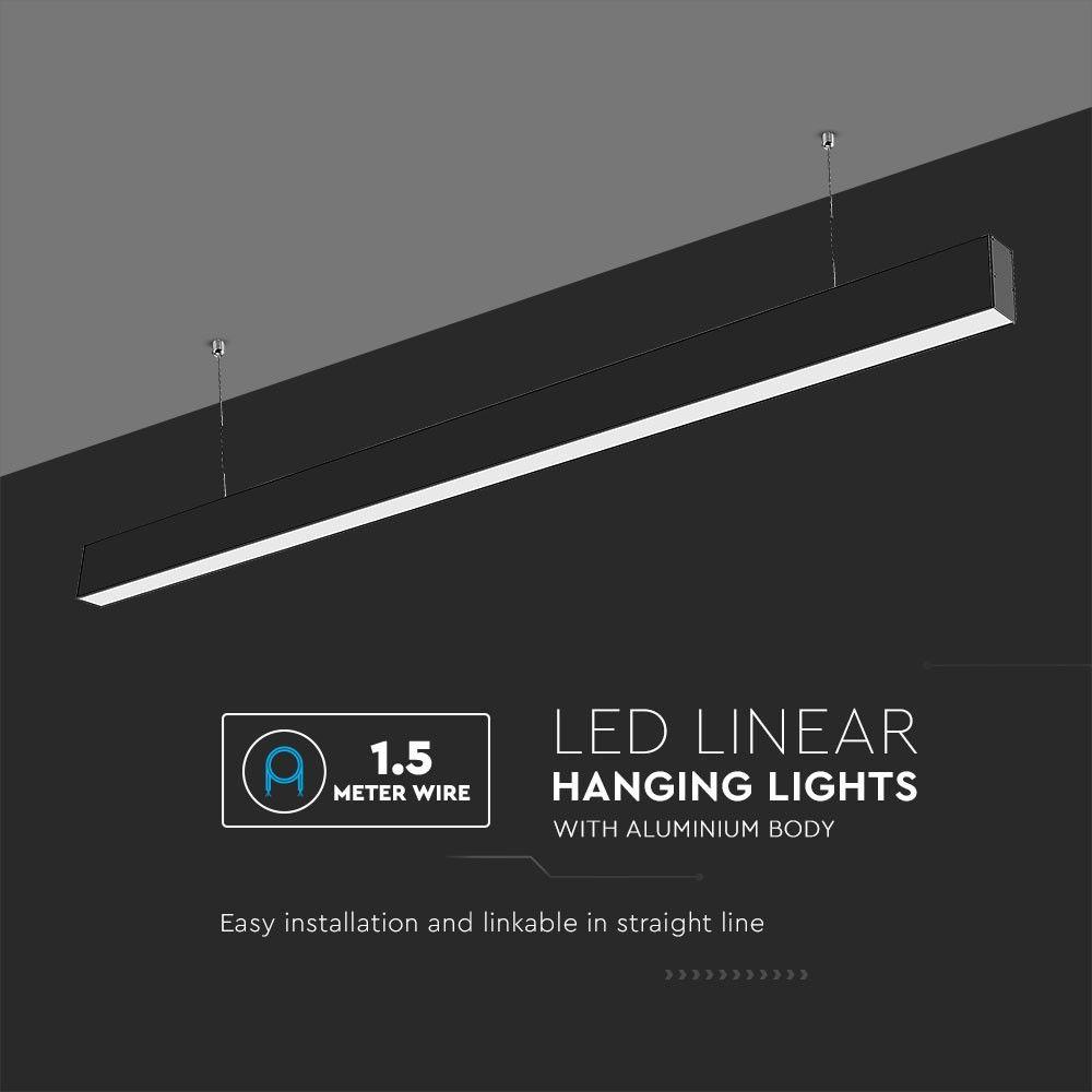 VT-7-44 40W LED LINEAR HANGING LIGHT SAMSUNG CHIP CCT(3 IN 1) BLACK BODY