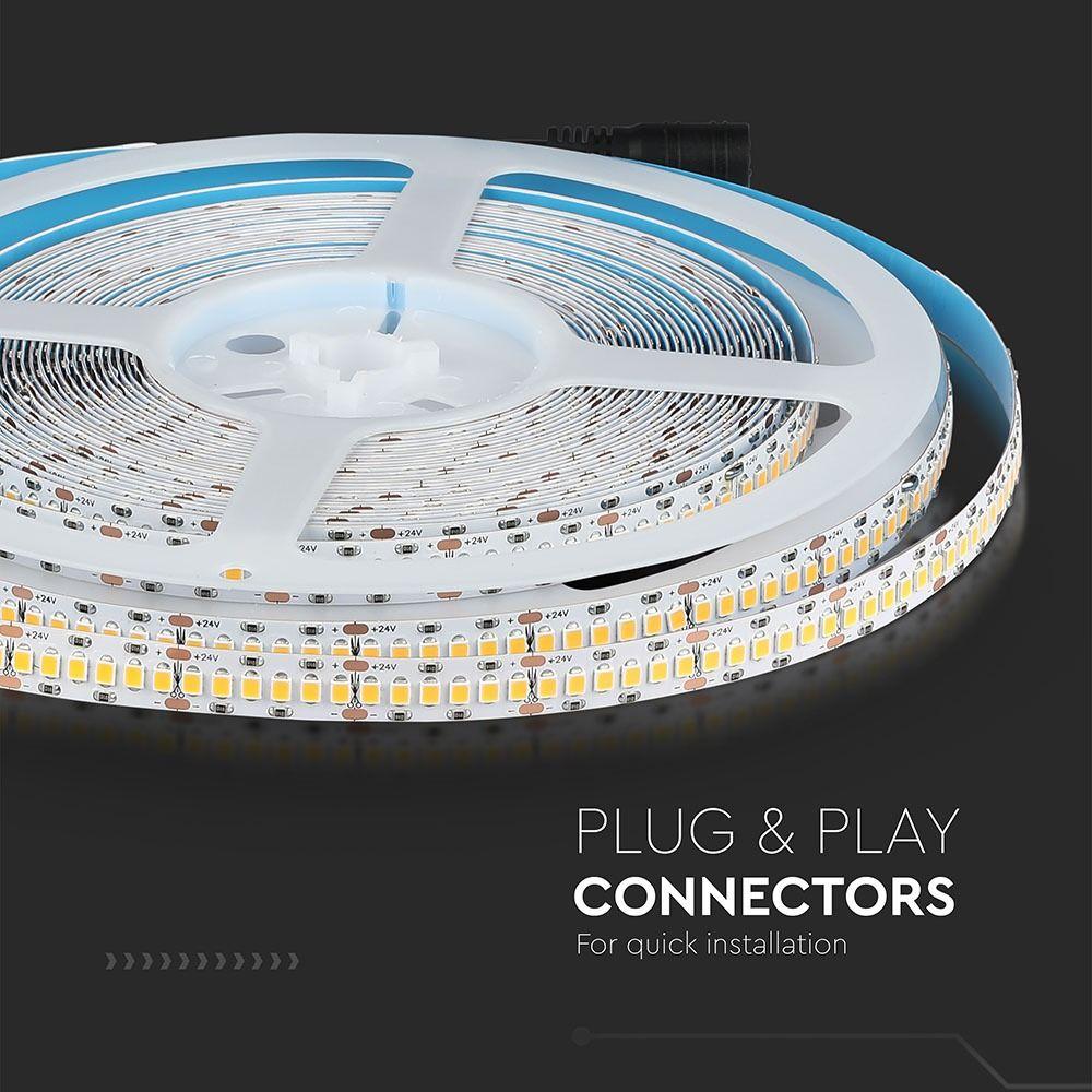 VT-10-240 18W/M LED STRIP LIGHT SAMSUNG CHIP 3000K IP20 24V(10M/ROLL PRICE PER M)