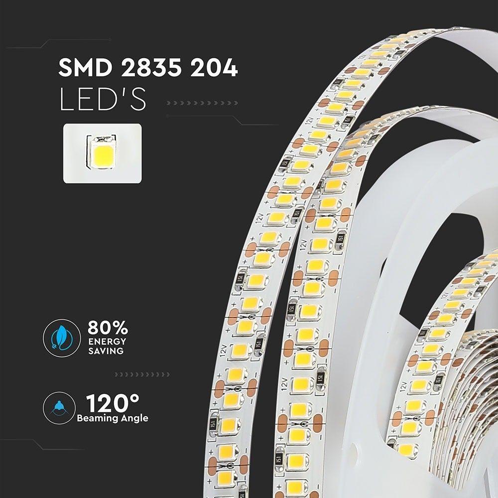 Taśma LED, Barwa:6000K, IP20, Rolka:5m, VTAC, SKU 2463