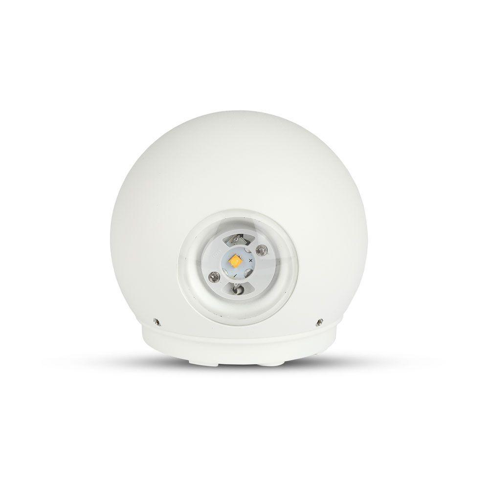 4W Lampa ścienna LED, Barwa:3000K, Obudowa: Biała, VTAC, SKU 218301