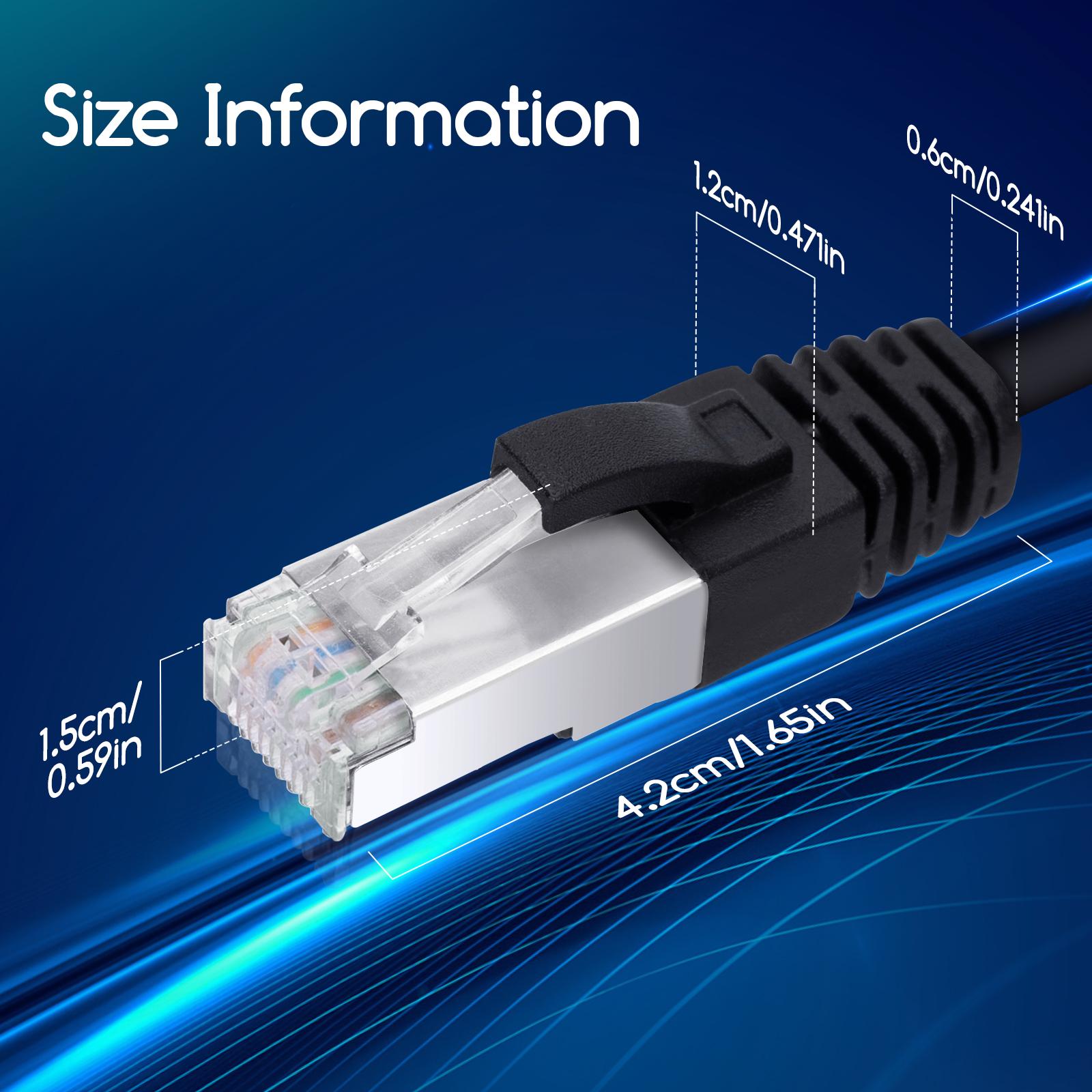 Kabel sieciowy CAT7 10 m czarny