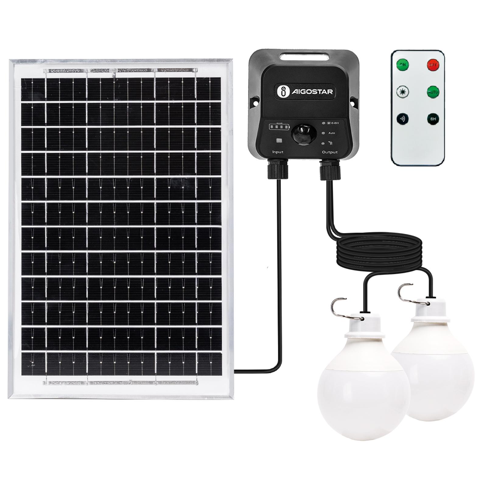 SOLAR LIGHT/SPLIT/with Batterie/G-bulb/5M+3M LINE/50W*2/6500K/1splits into 2/PIR