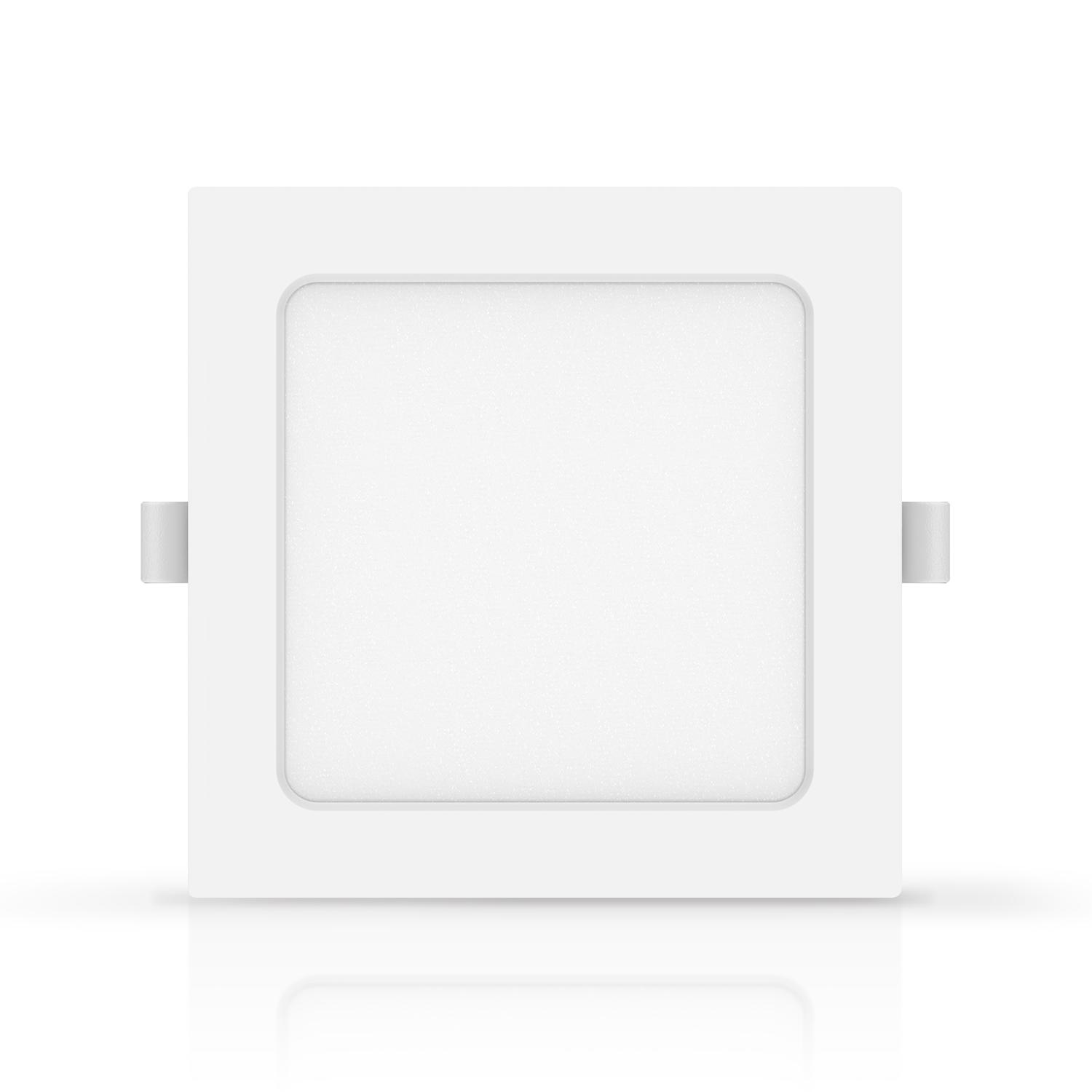 E6 LED  Flush-mounted Square Downlight 9W Yellow Light