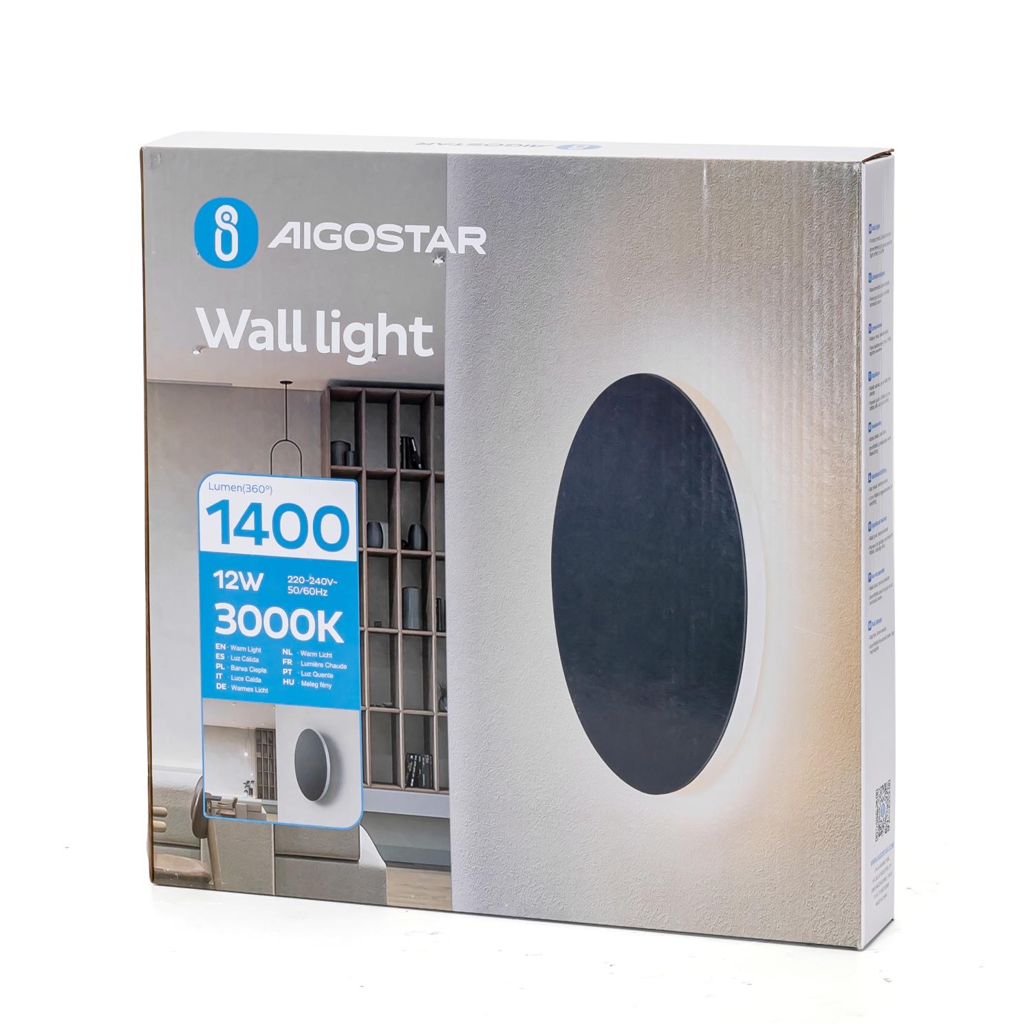 LED Metal Wall Light Black 12W