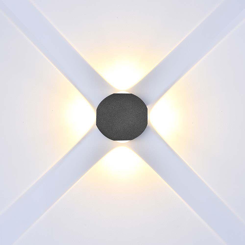 VT-2544 4W LED COB 4 WAY WALL LIGHT 4000K BLACK BODY