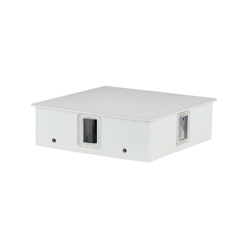 VT-704 4W LED WALL LIGHT 3000K IP65 WHITE BODY SQUARE