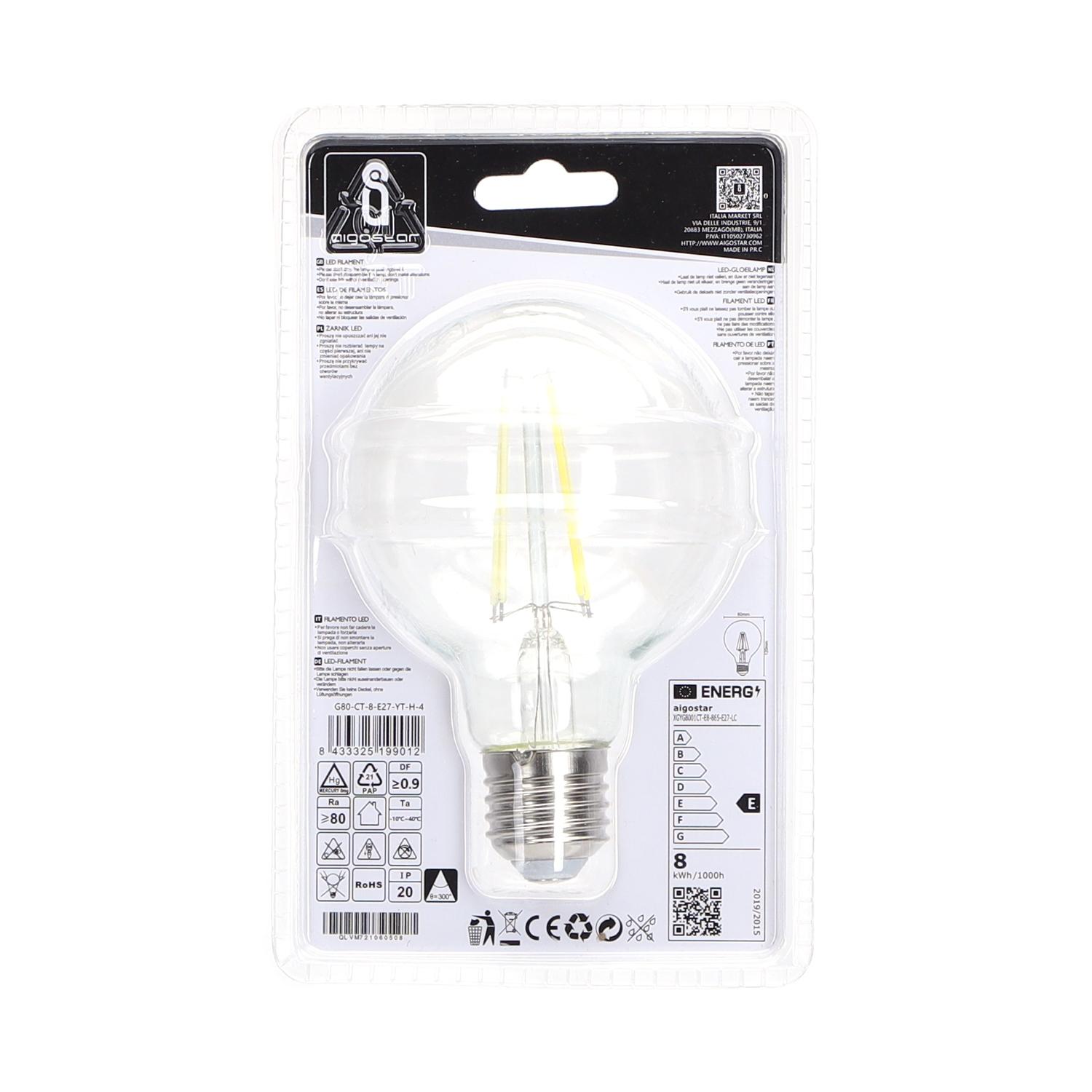 LED filament lamp G80