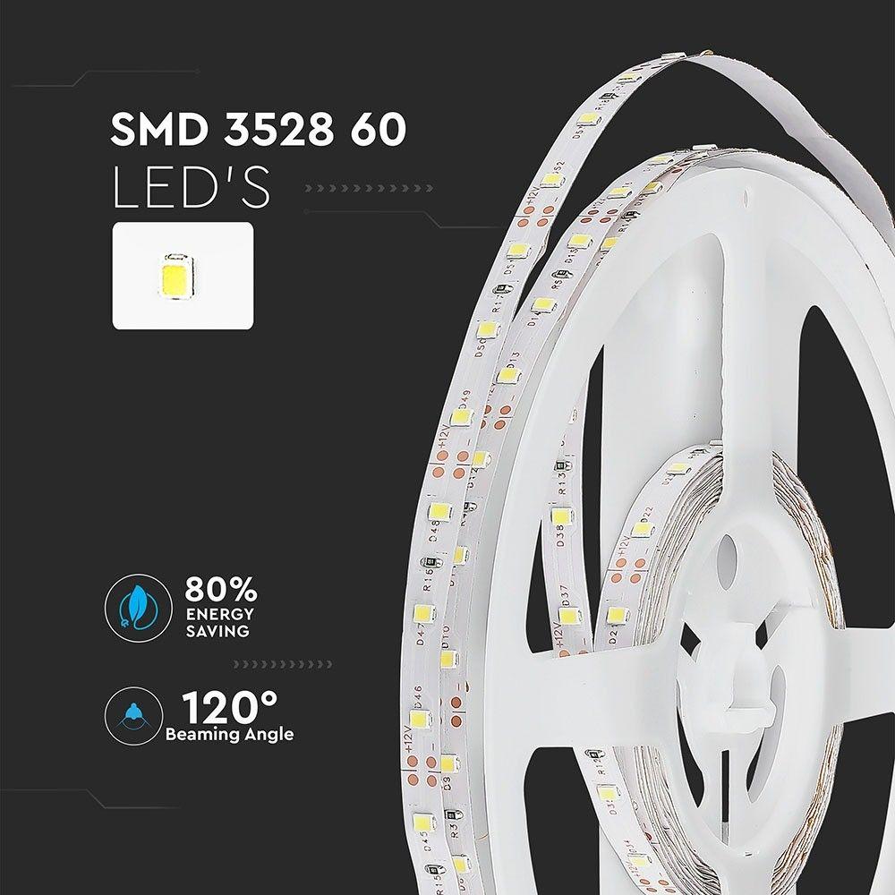 VT-3528-60 3.6W/M LED STRIP LIGHT 6000K IP20 (5M/ROLL)(PRICE PER M)