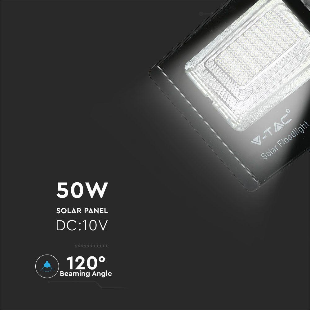 Naświetlacz solarny LED, Barwa:6000K, VTAC, SKU 94027