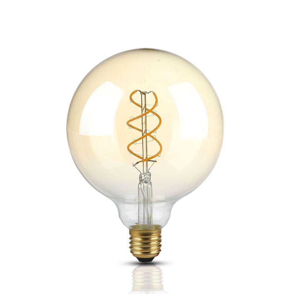 VT-2085D 5W G125 FILAMENT BULB 2200K AMBER GLASS E27 DIMMABLE