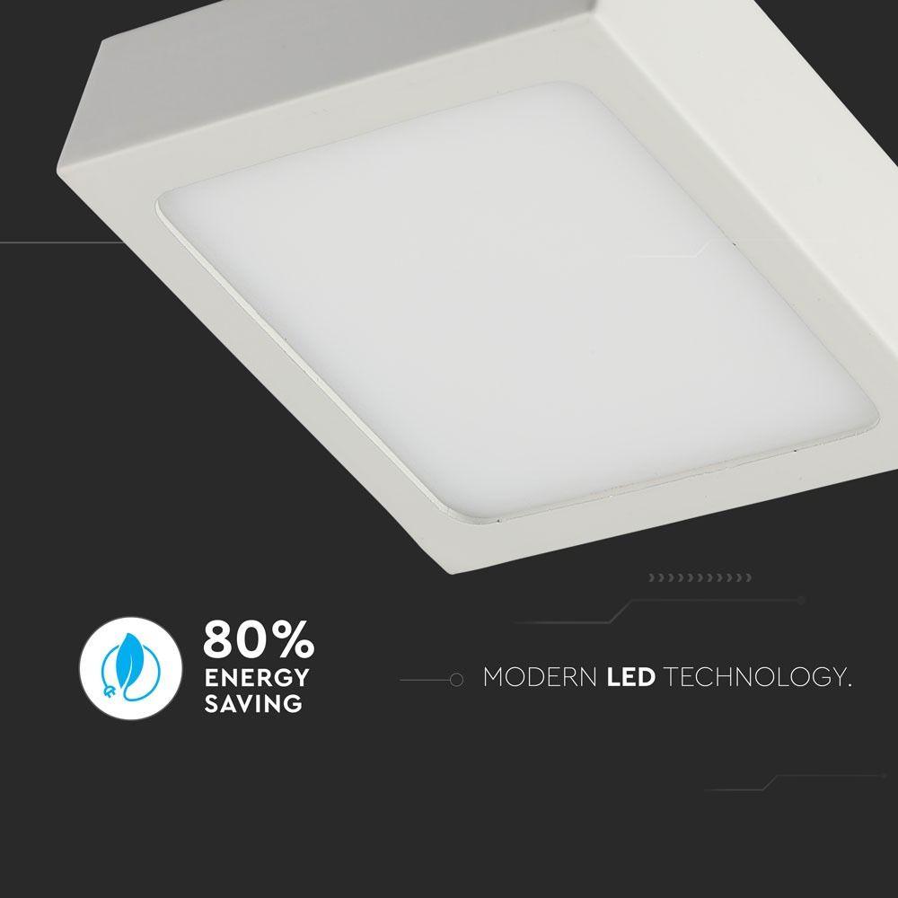 VT-1205 12W LED SURFACE PANEL 6400K SQUARE