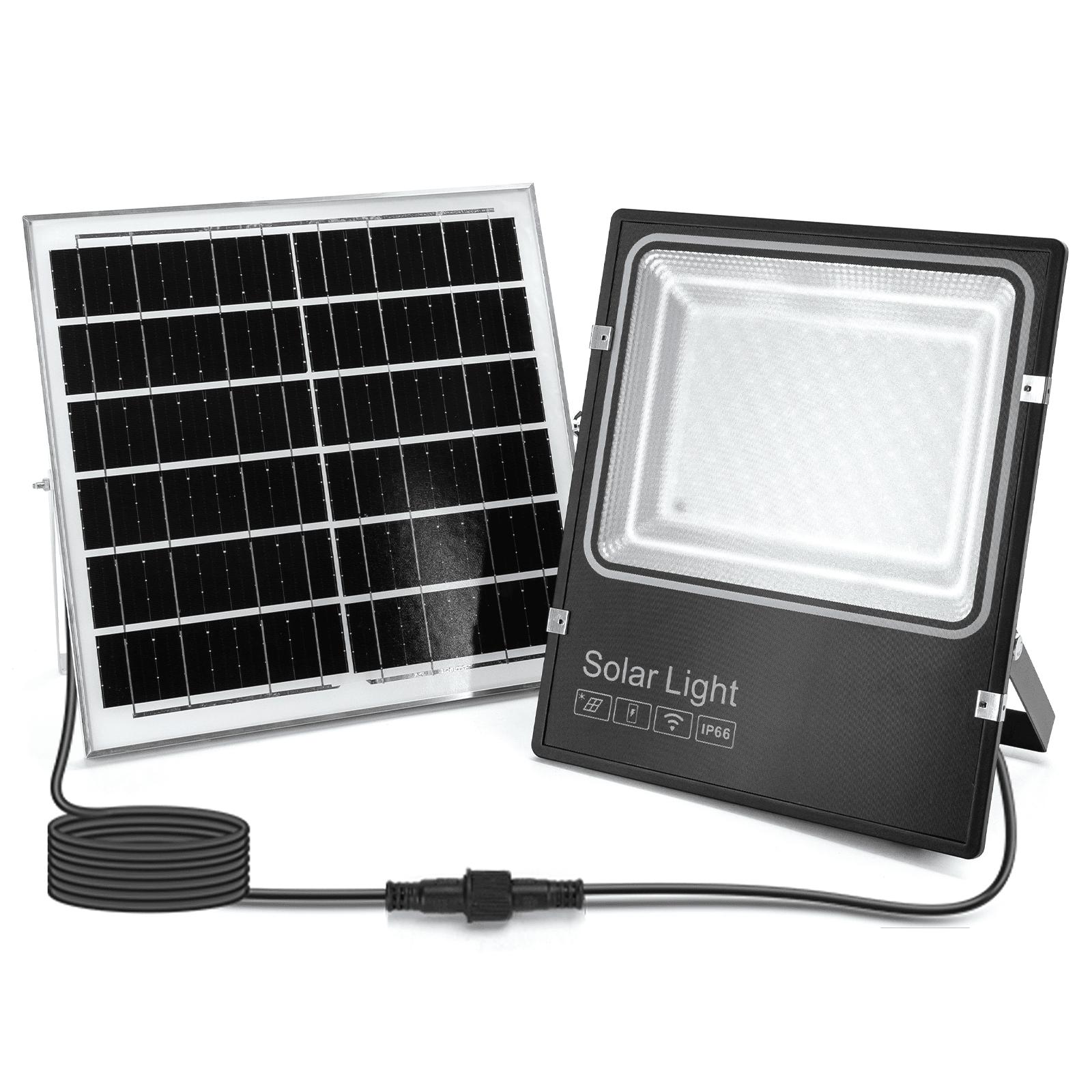 LED FLOOD LIGHT WITH SOLAR PANEL /08 Series/ 5M LINE/200W /RGB