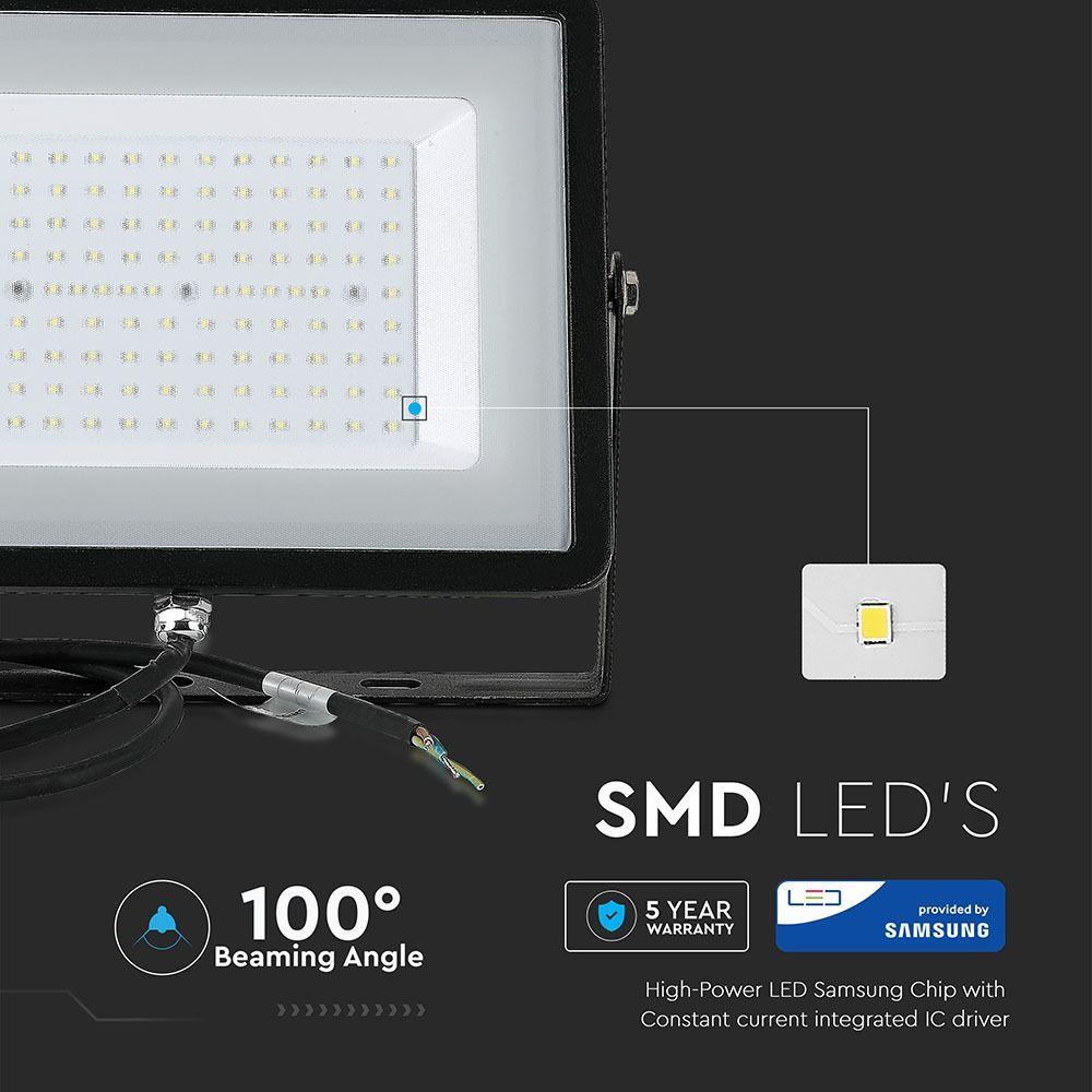 300W Naświetlacz LED SMD, Chip SAMSUNG, Barwa:4000K, Obudowa: Czarna, VTAC, SKU 422