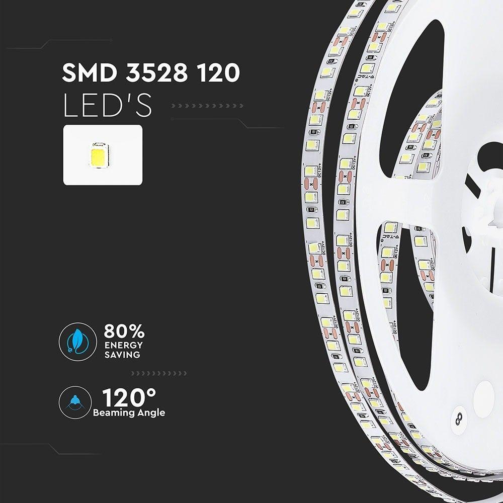 7.2W Taśma LED, Barwa:6000K, IP20, Rolka:5m, VTAC, SKU 2002