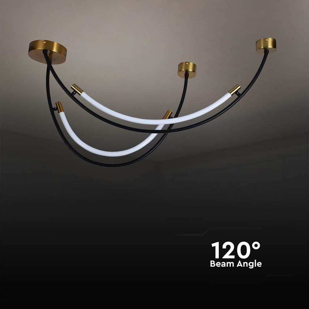 VT-7826 20W LED HANGING LAMP (L100x60CM) 4000K BLACK+BRASS BODY