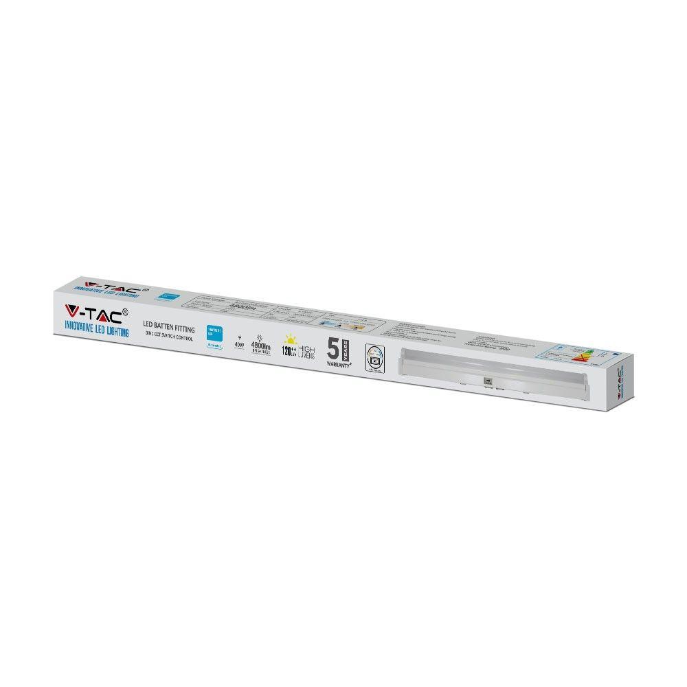 VT-8-45 40W LED BATTEN FITTING-120CM SAMSUNG CHIP CCT:3IN1(4800LM)