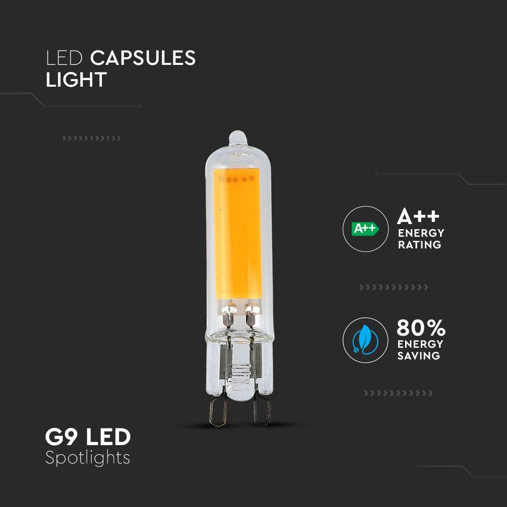 3W Żarówka LED, Barwa:4000K, Trzonek:G9, VTAC, SKU 7477