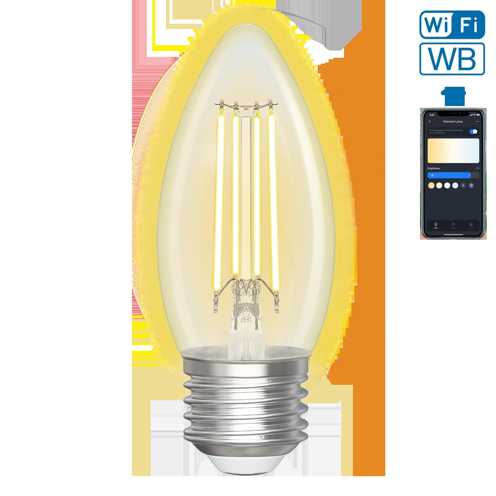 Inteligentna żarówka WB A60 C35 Wi-Fi (Przezroczysta)