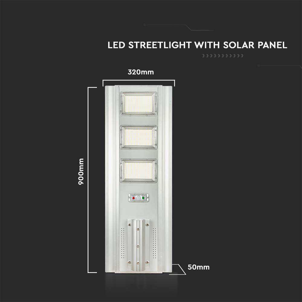 40W Lampa uliczna solarna z czujnikiem ruchu, Barwa:4000K, Obudowa: Srebrna, VTAC, SKU 6757