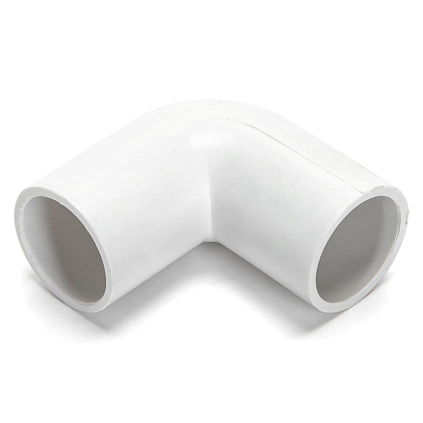 PVC Round Wire Duct Bend White 20mm 4PCS