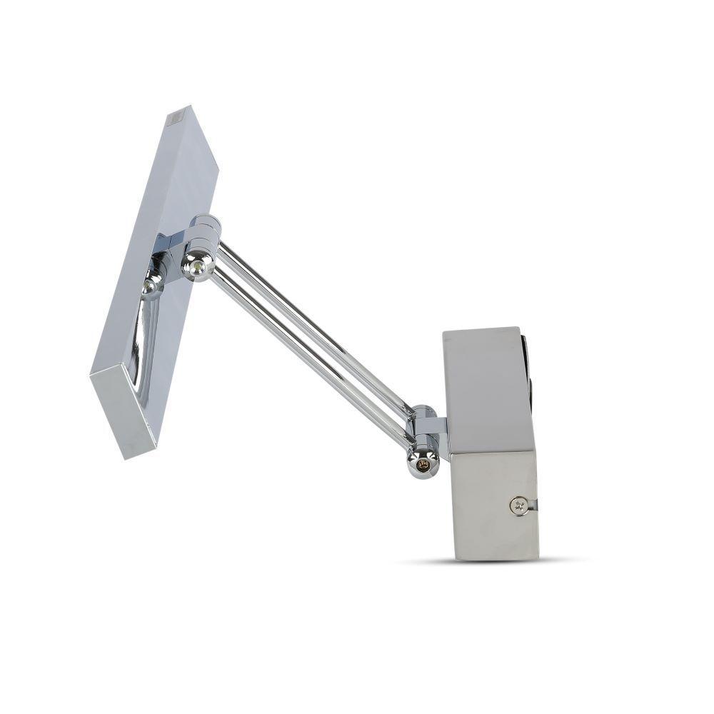 VT-7009CH 9W LED PICTURE/MIRROR LAMP MOVABLE SQUARE FRAME CHROME 4000K D:455