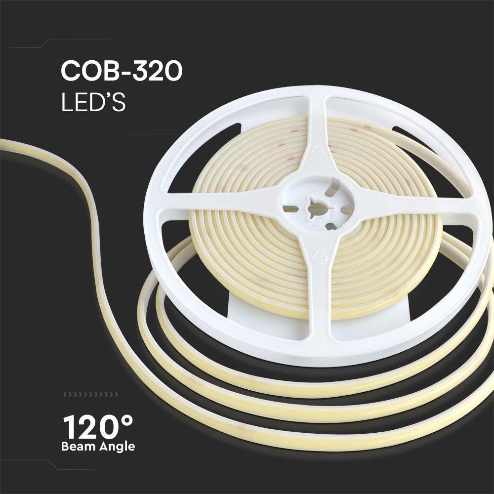 VT-COB 320 10W LED COB STRIP LIGHT BLUE IP67 24V