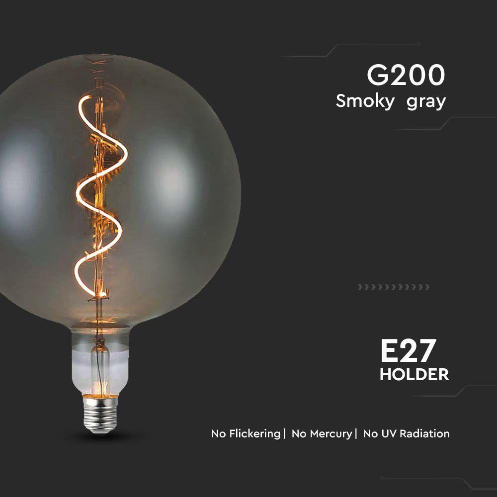 VT-2271 4W G200S SPIRAL FILAMENT BULB 2700K SMOKY GLASS