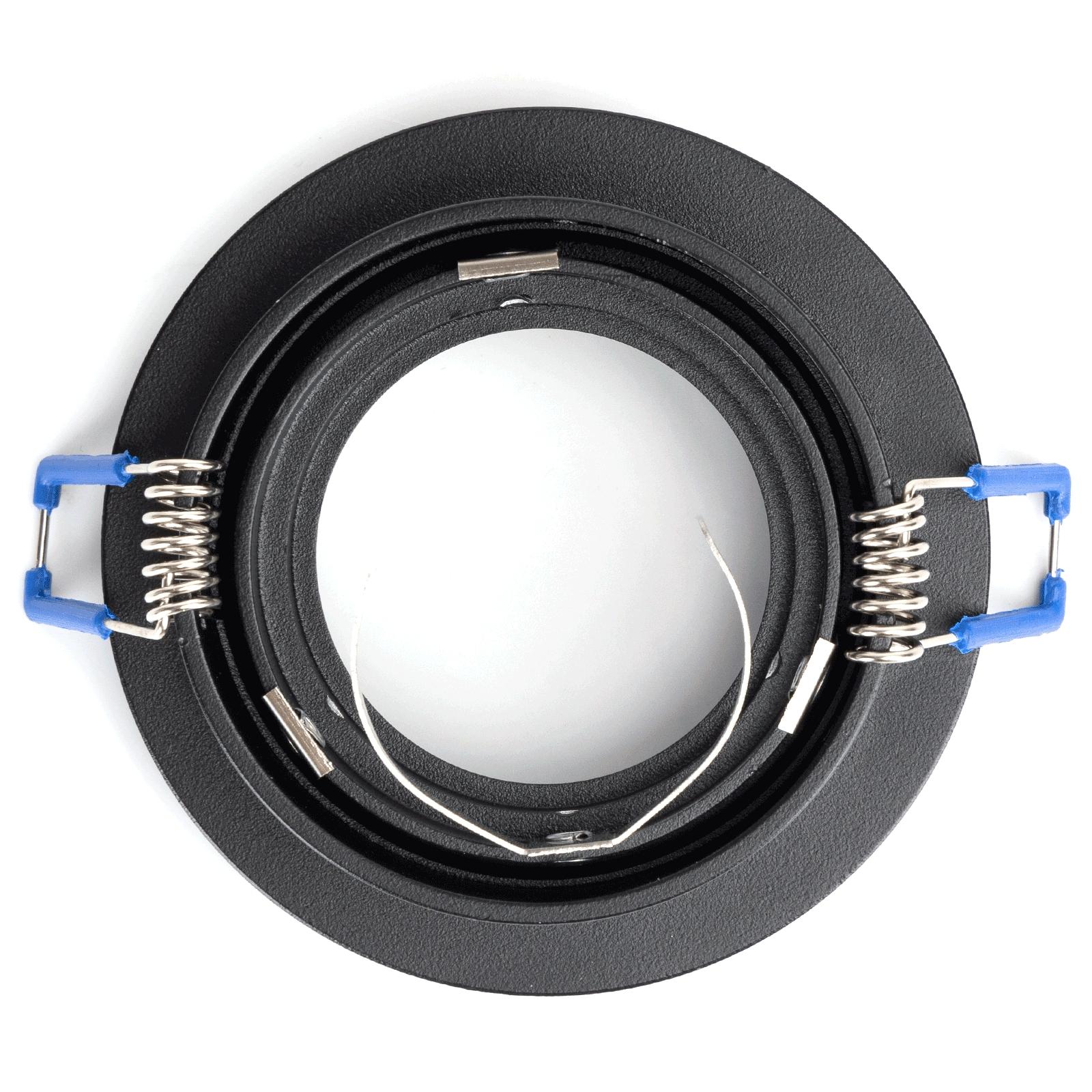 LED SPOTLIGHT FITTING CS76R2 Matte Black WITH LAMP HOLDER CERAMIC GU10/COLOR BOX/1PCS