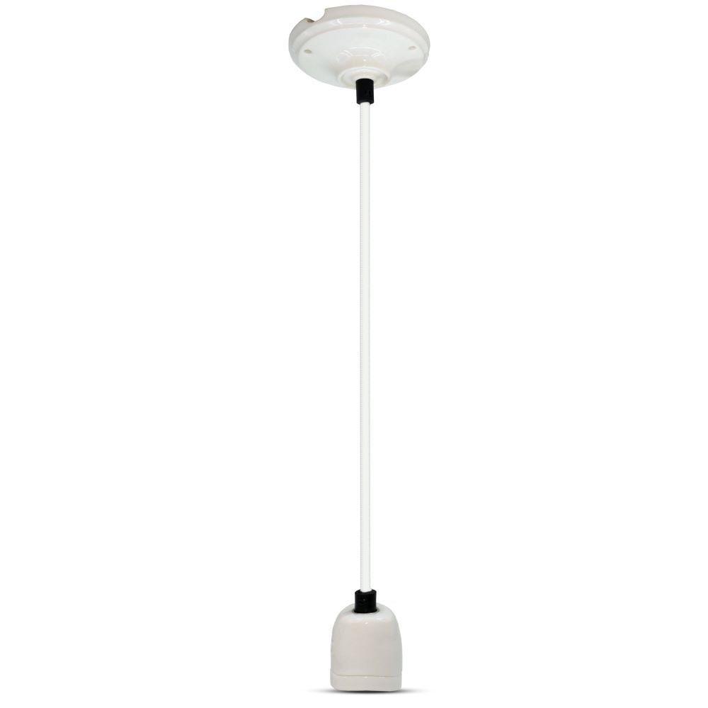 Lampa wisząca, Oprawka: Porcelanowa , Trzonek:E27, Biały, VTAC, SKU 3803