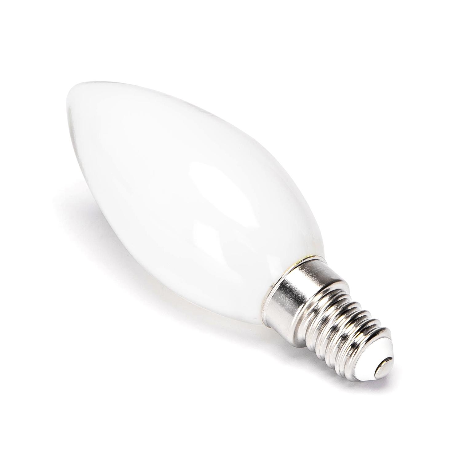 LED milky white lampshade filament bulb C35 E14 4W