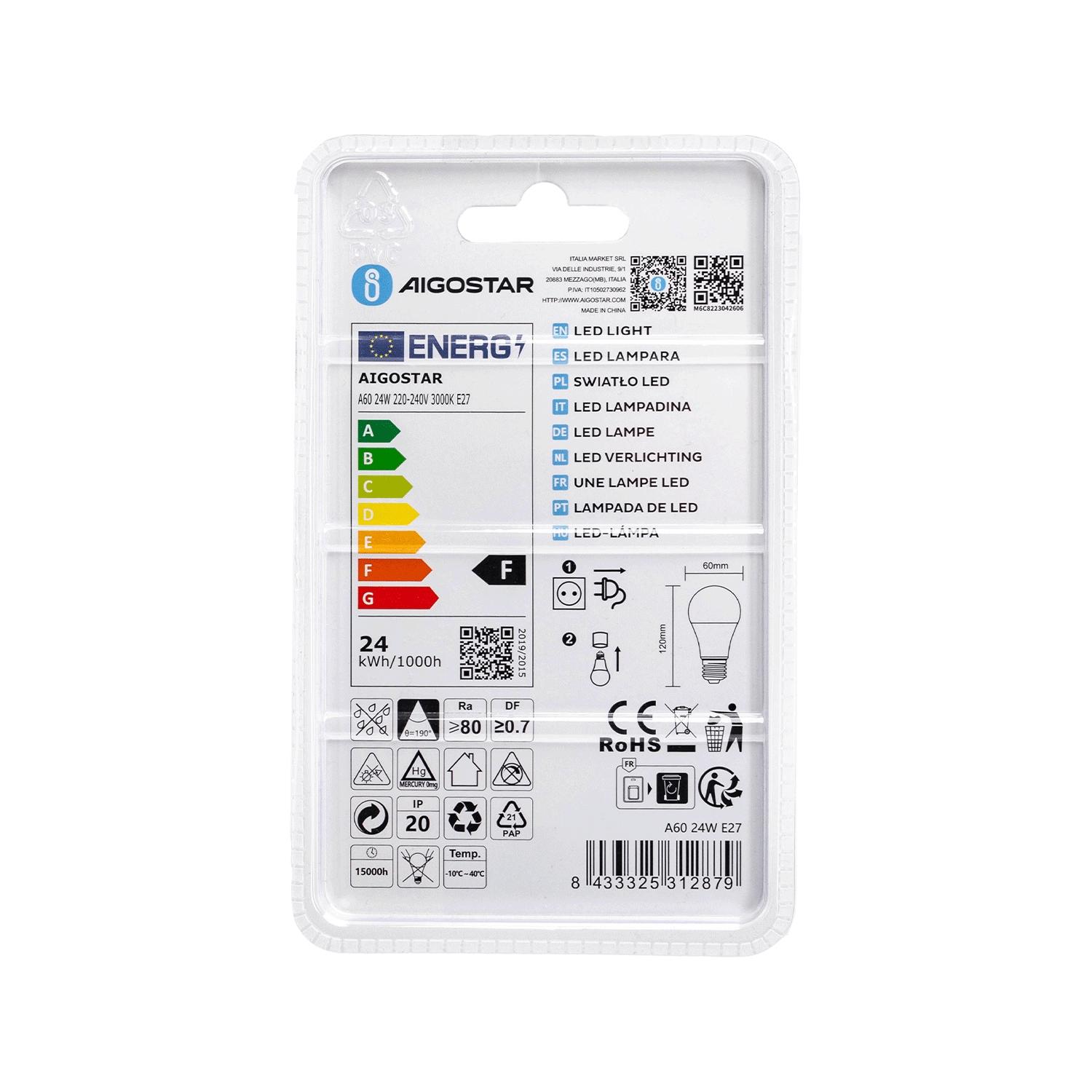 LED E27 24W A60 ( general bulb )