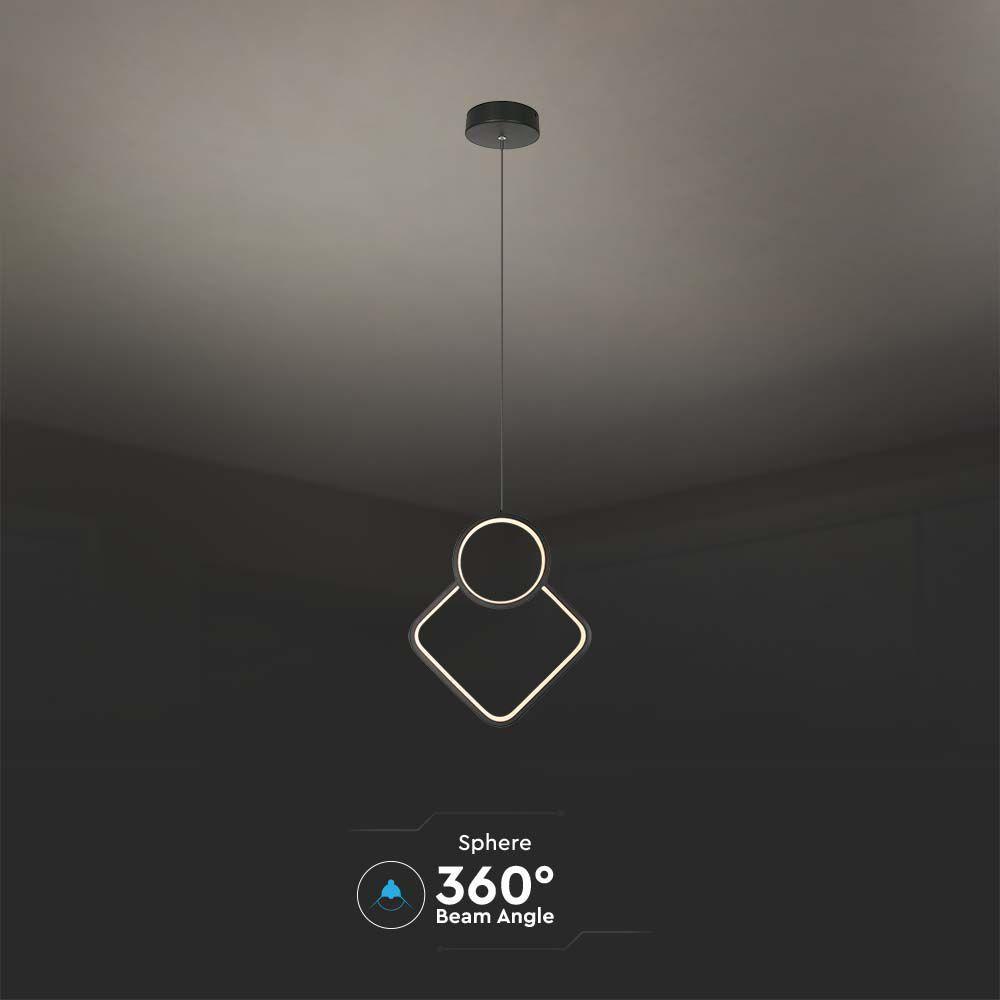 12W Metalowa lampa wisząca LED L280xH1800MM 3000K, Obudowa: Biała      , VTAC, SKU 15000