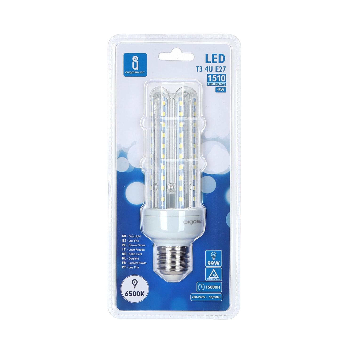 LED E27 15W U-tube