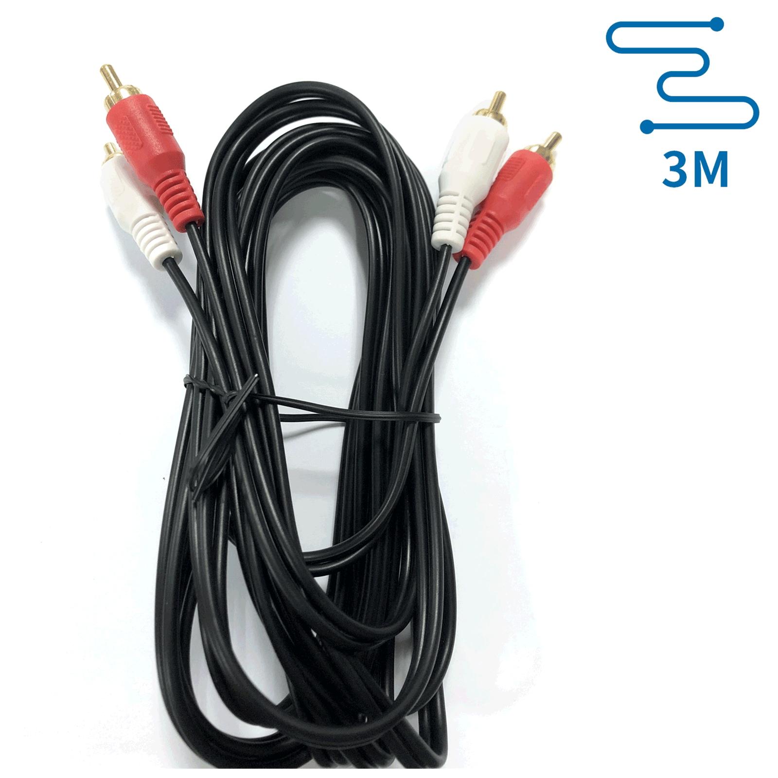 Audio Cable 2RCA-2RCA 3m Black