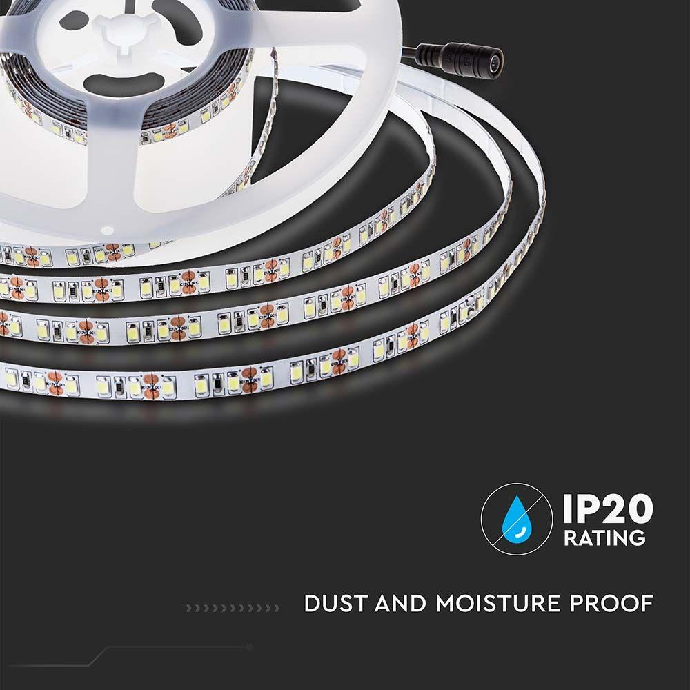 VT-2835 168 12W/M LED STRIP LIGHT 4000K IP20 24V (5M/ROLL)(PRICE PER M)