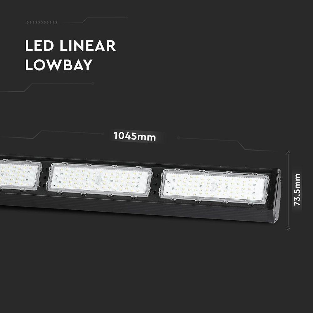 200W Liniowy HIGHBAY LED, Chip SAMSUNG, Barwa:6500K, Obudowa: Czarna, Wydajność: 120lm/w, Kąt 100', VTAC, SKU 896