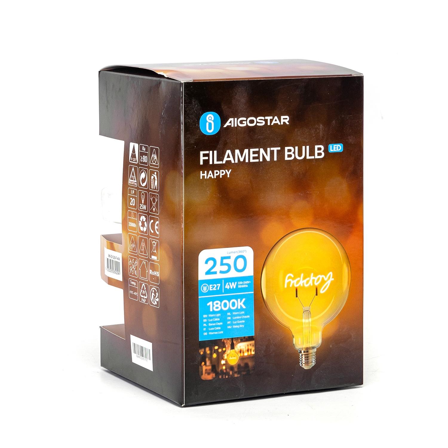 LED Filament Bulb (Happy) E27 4W