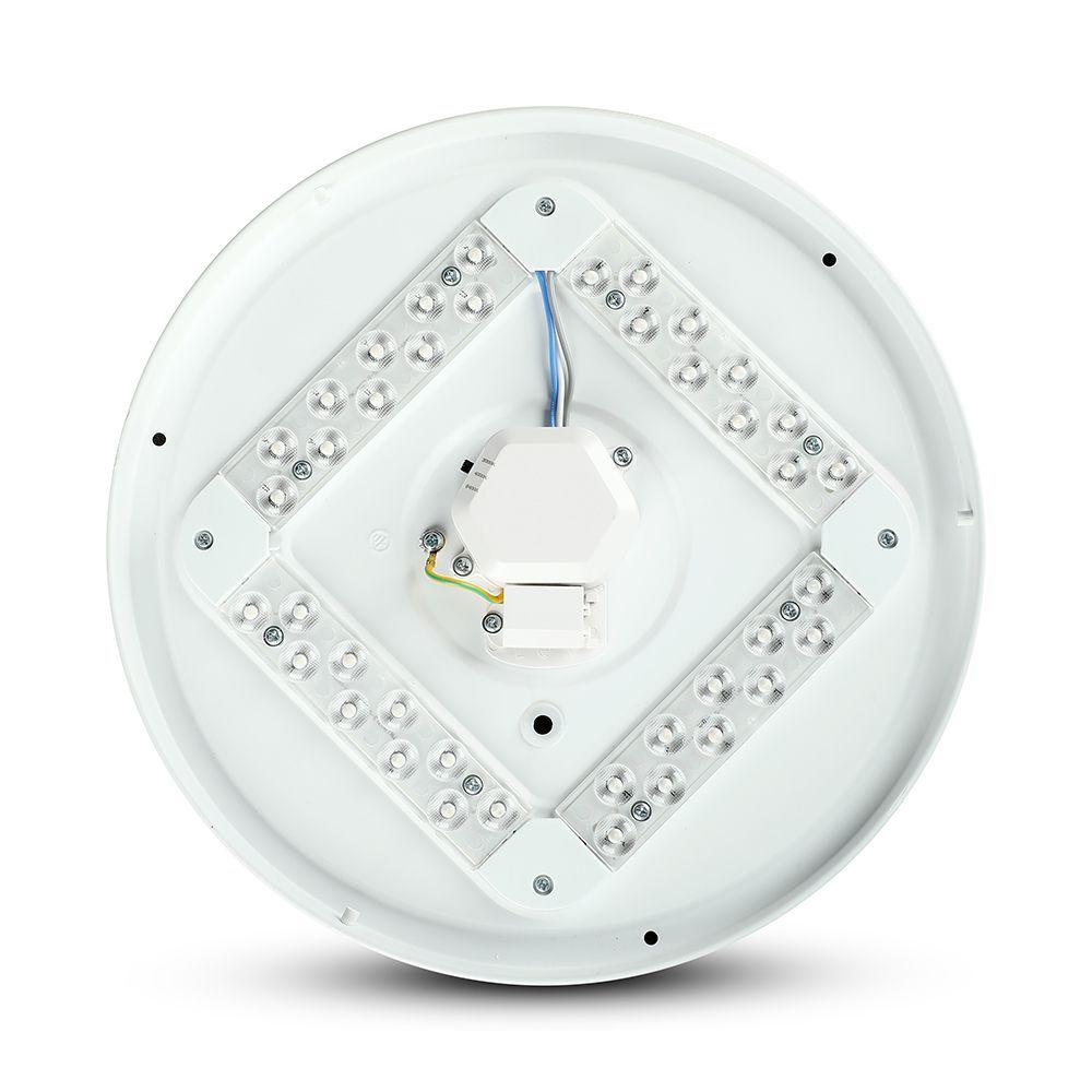 18W Plafon LED DOME, Średnica: 310, Klosz: Mleczny, Barwa:3w1, VTAC, SKU 217605