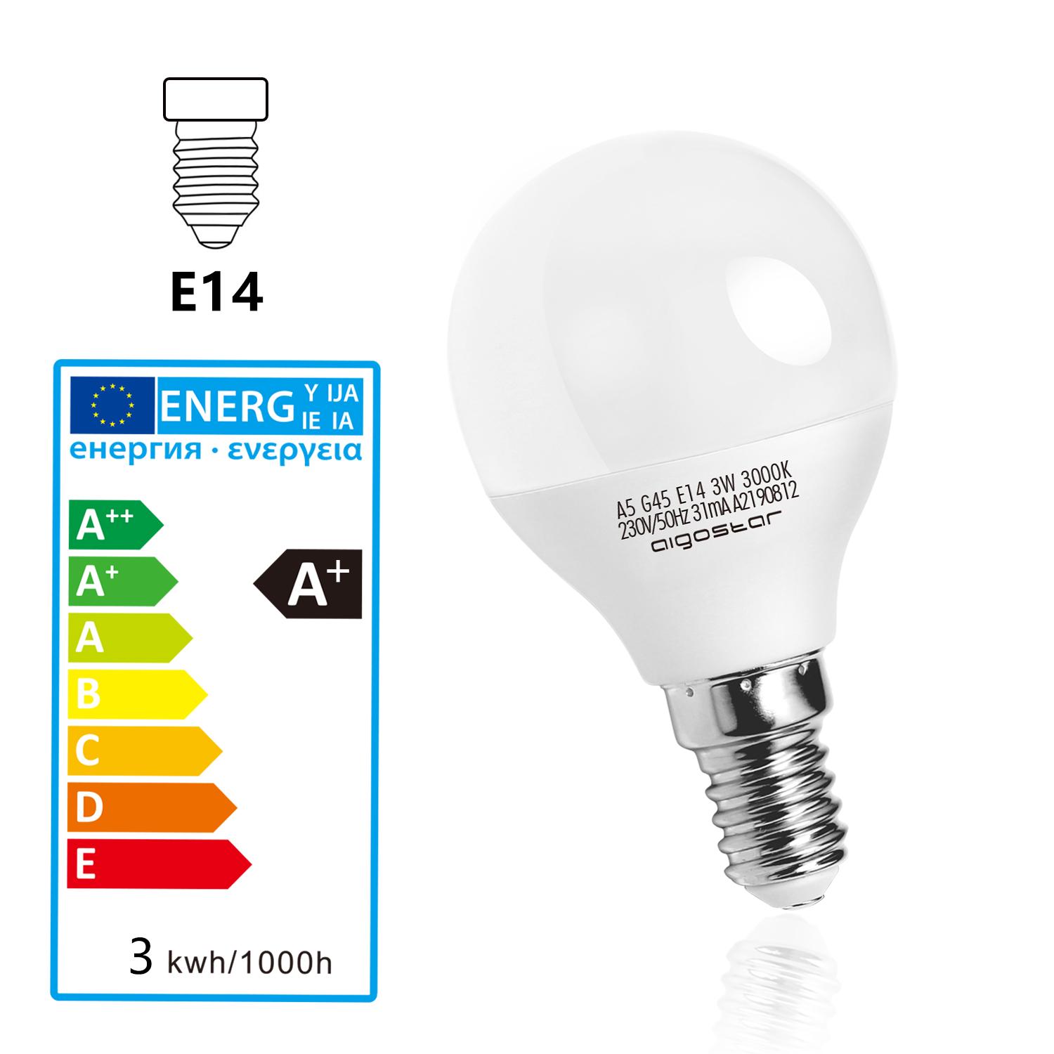 LED E14 G45 3W Ciepłe światło