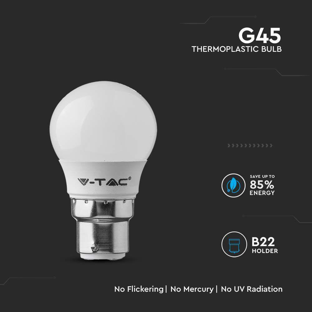 VT-221 4.5W G45 PLASTIC BULB SAMSUNG CHIP 3000K B22